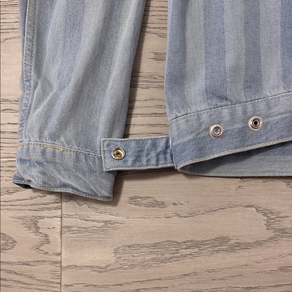 Topshop Light Blue Striped Denim Jacket - Picture 8 of 8